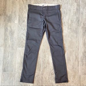 Dickies Gray Skinny Straight Chino Work Pants